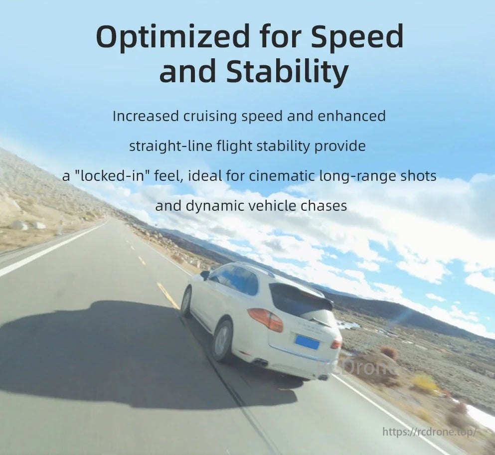 HGLRC Rekon Y6 6S 5-Inch Long-Range FPV, Optimized for speed and stability, ideal for cinematic shots and vehicle chases.