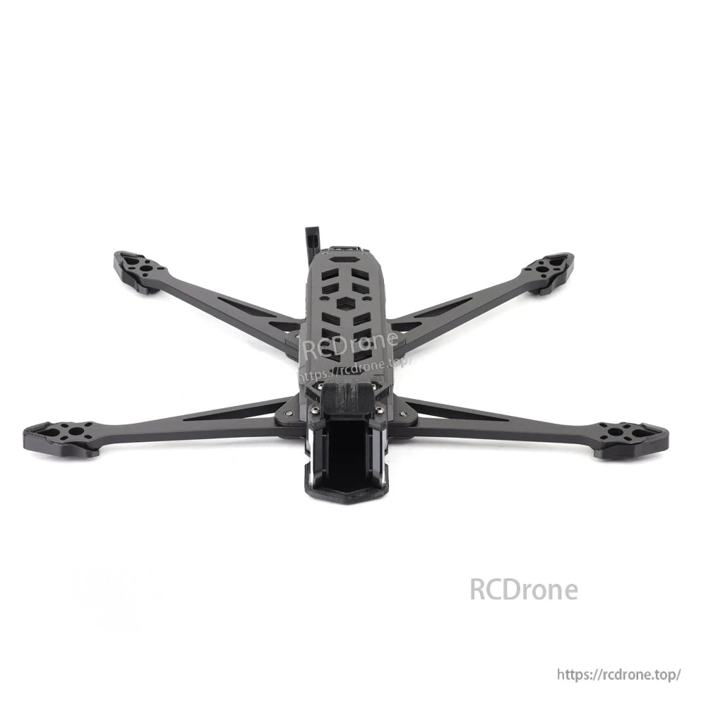 Front view of Rekon7 PRO V2 frame showing camera mount opening and X-frame arms