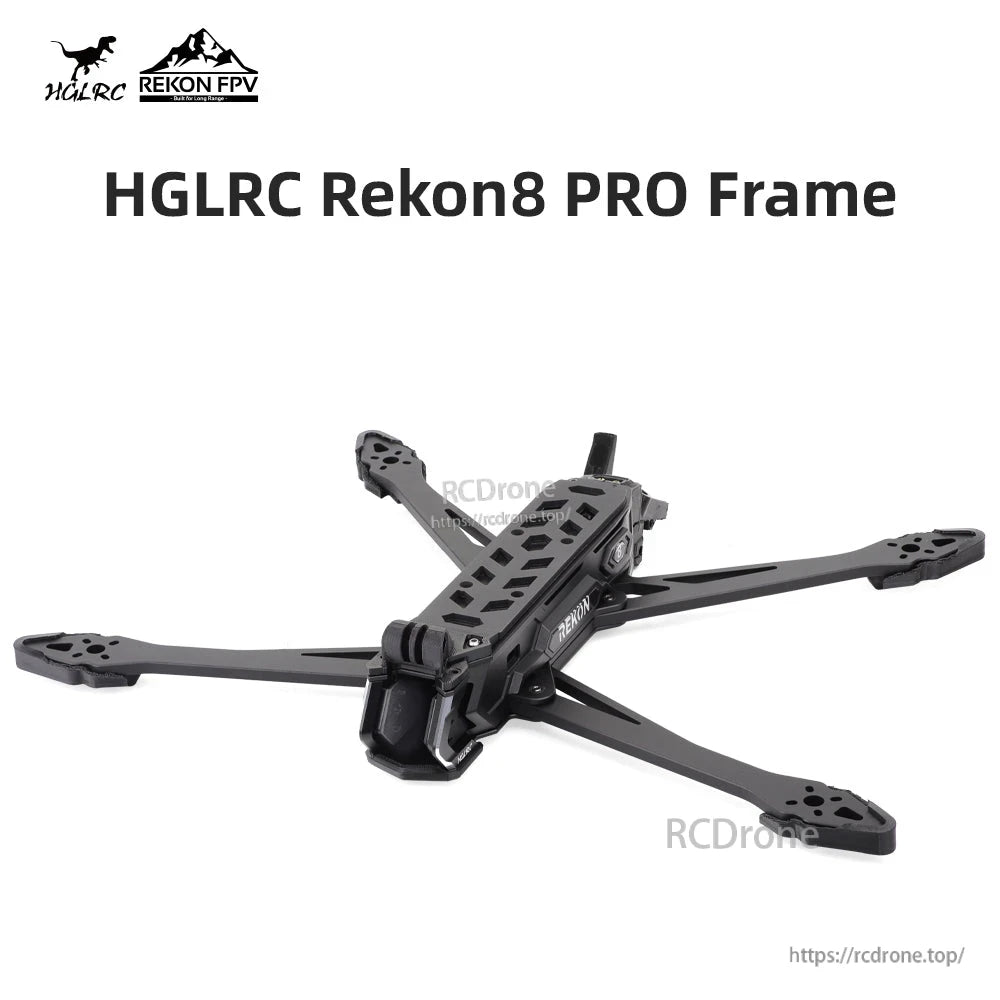 HGLRC Rekon8 PRO Frame product title graphic with frame photo on white background