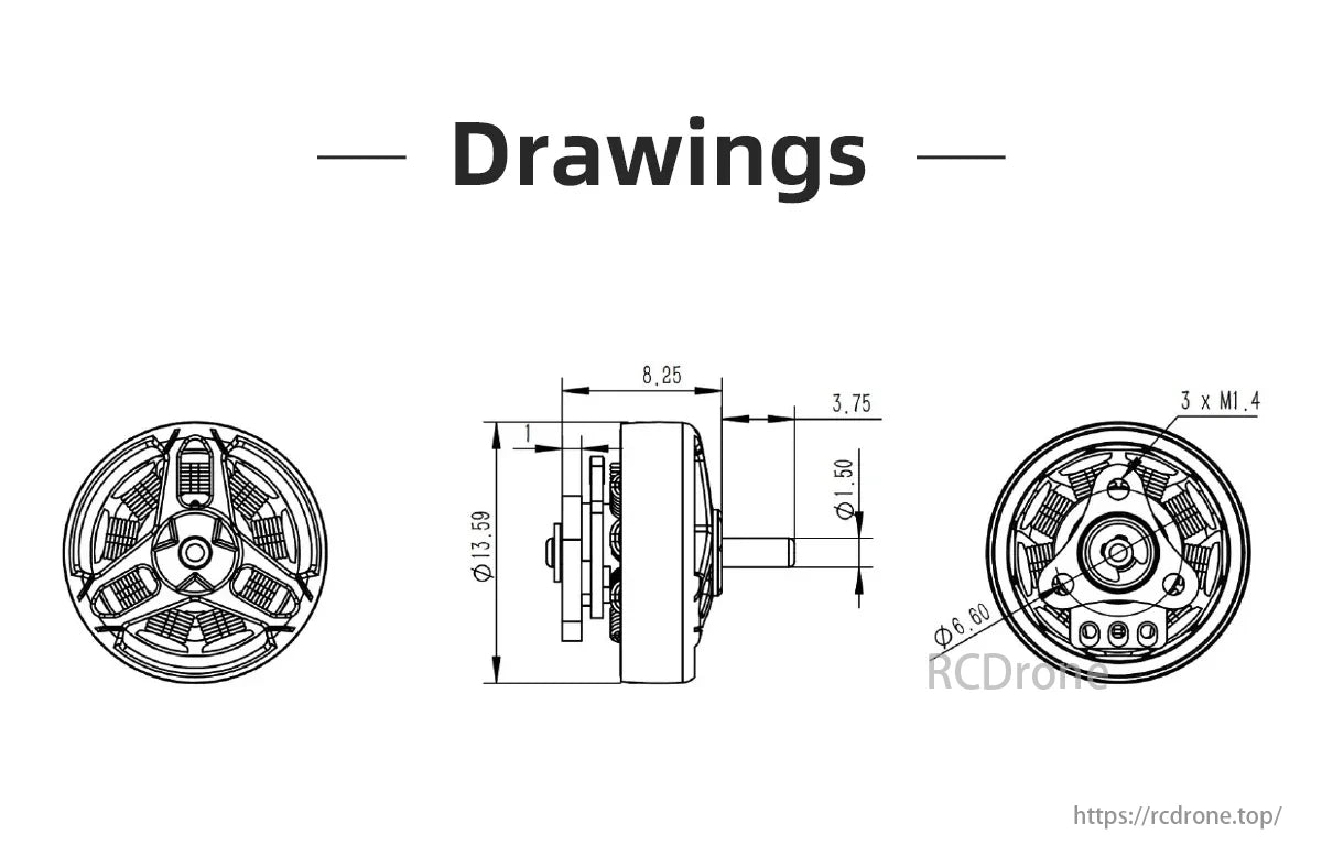 HGLRC SPECTER 1002 21000KV 1S Brushless FPV Motor, High-performance motor features upgraded Unibell rotor, 9N12P stator, and curved N52H magnets for fast torque and linear power.
