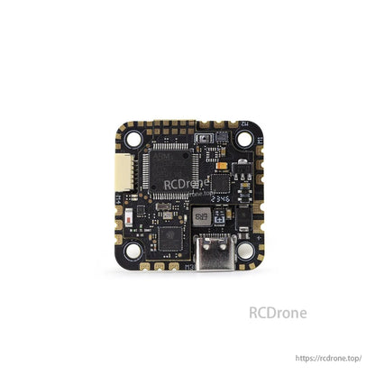 HGLRC SPECTER 25A AIO Flight Controller front view showing USB-C port and plug connector