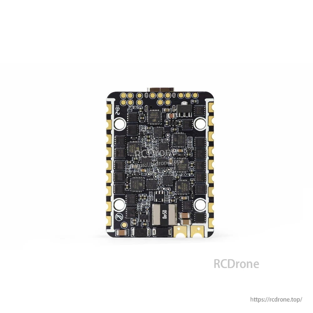 HGLRC SPECTER AIO flight controller + ESC back view, component layout with large inductor and pads