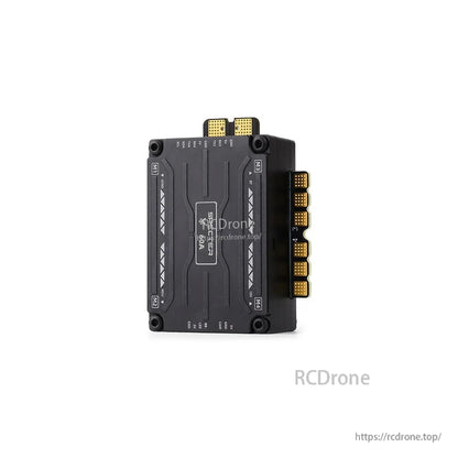 Side profile of HGLRC SPECTER F760 BOX stack showing integrated housing and edge pad layout