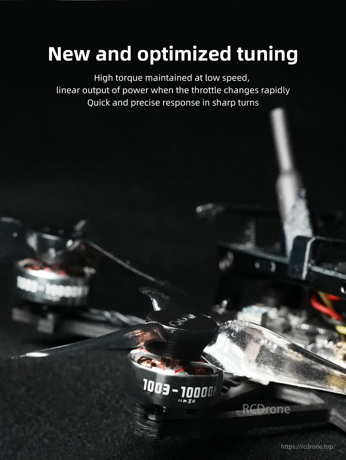 New HGLRC Specter 1003 Motor: optimized tuning, high torque, precise response.