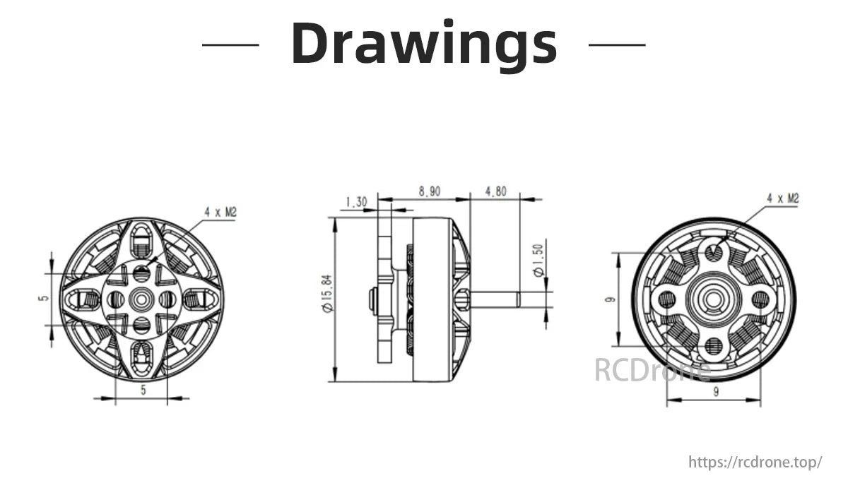 HGLRC Specter 1202.5 Brushless Motor, Its design features strong torque, low heat, and excellent durability under extreme loads.