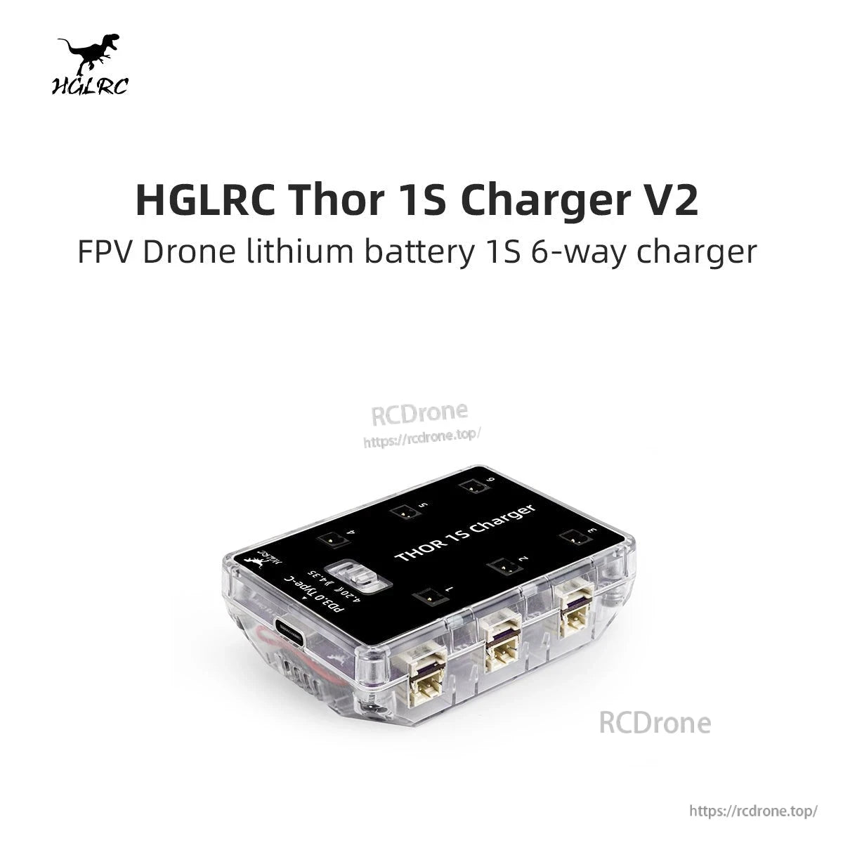 HGLRC Thor 1S Charger V2 title graphic with product shown on white background