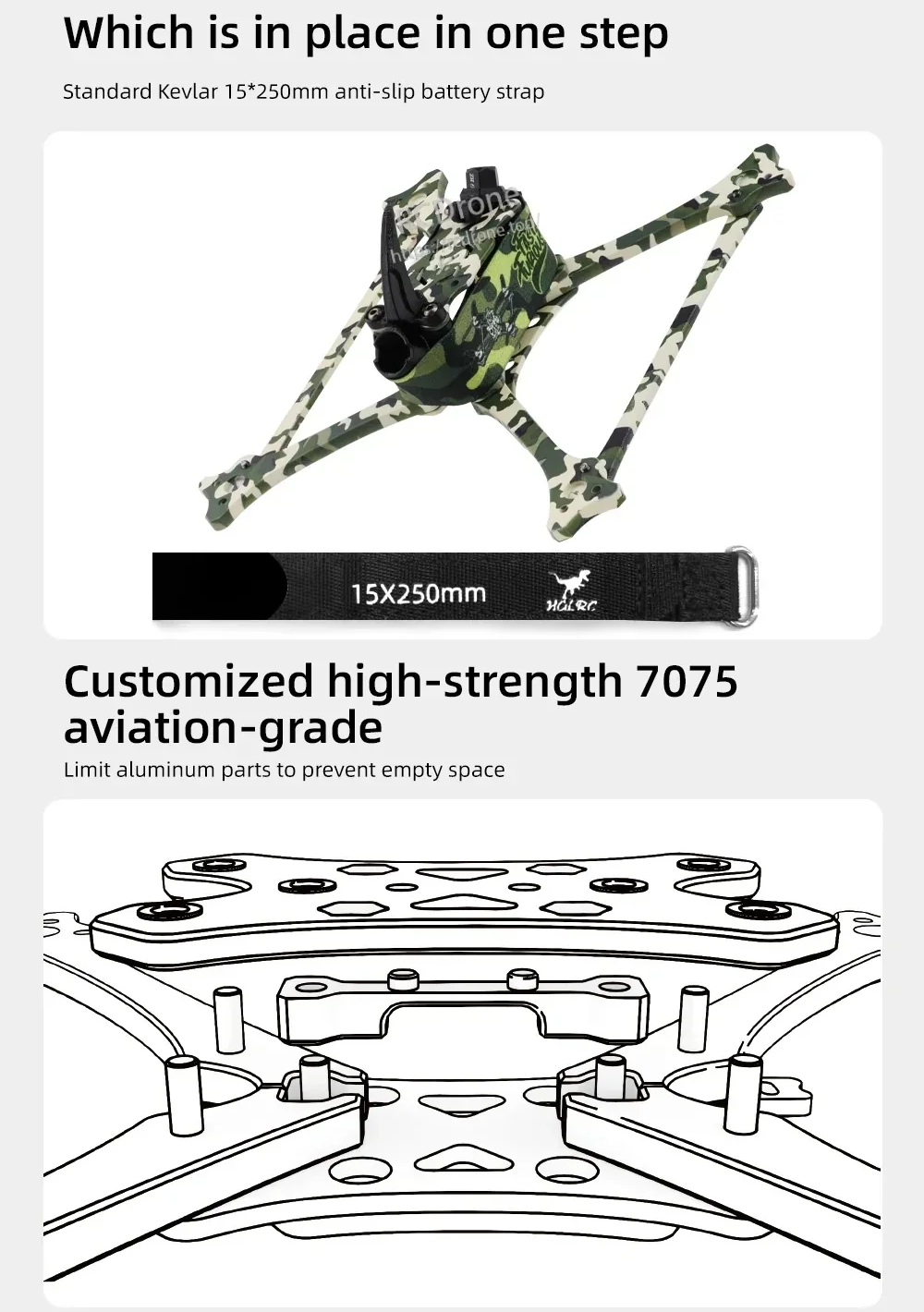 HGLRC Wind5 Lite V2 Racing Frame (camouflage)