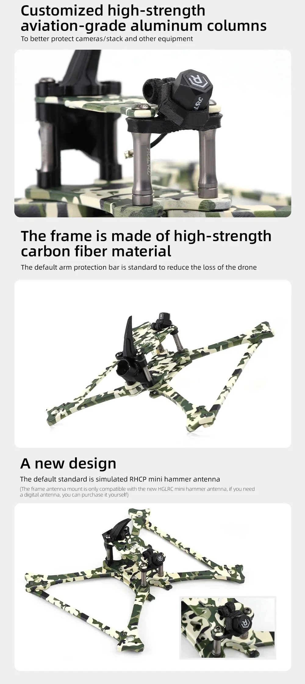 HGLRC Wind5 Lite V2 Racing Frame (camouflage)