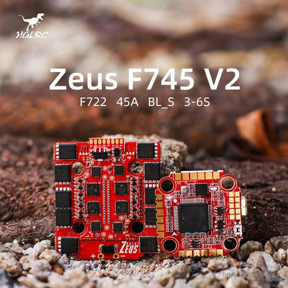 HGLRC Zeus F745 V2 STACK F722 Mini Flight Controller - 45A V2 BLHELIS 4in1 ESC 3-6S 20X20mm برای هواپیماهای بدون سرنشین RC FPV Racing Freestyle