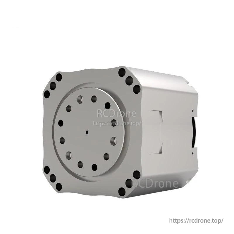 HTDW-6056-36-NE-JC motor front face and housing, angled view with mounting bolt pattern (watermarked)