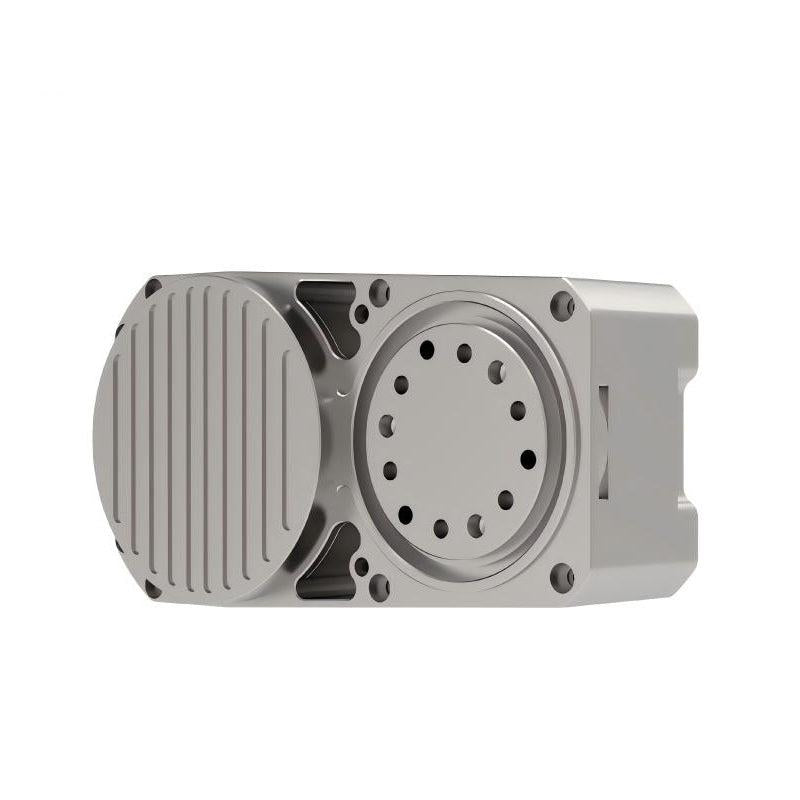 HIGH TORQUE HTPU-60BM-35-NE motor module, angled view showing circular mounting face and bolt holes