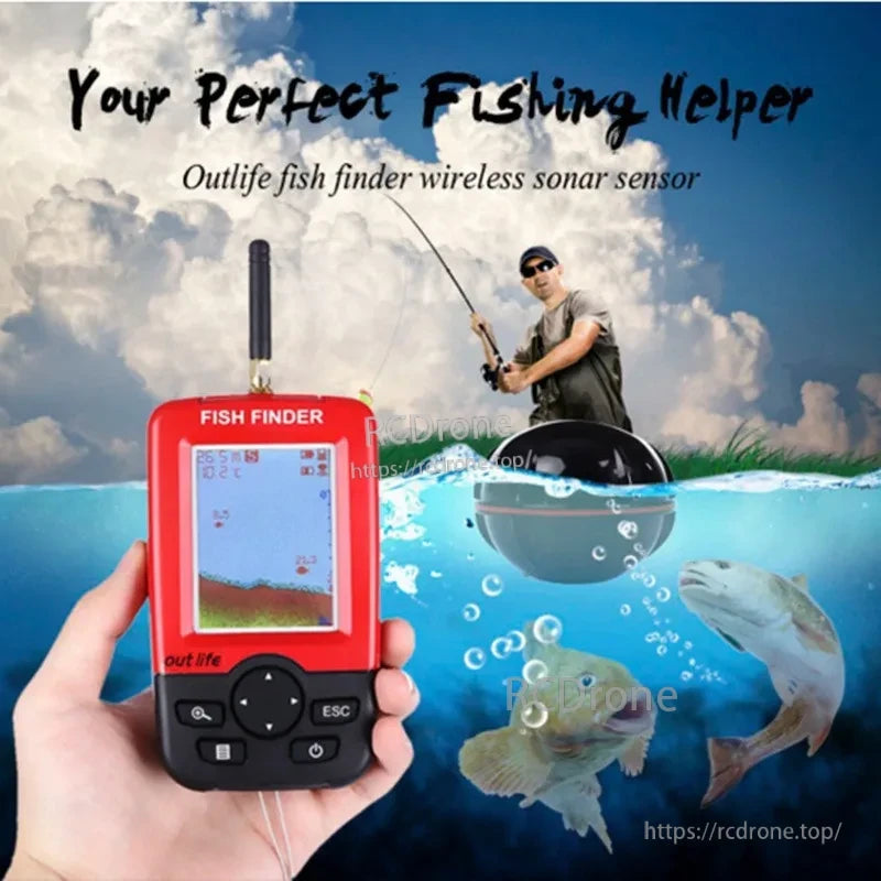 HJ817 RC Fishing Boat, Fish finder with wireless sonar sensor for fishing