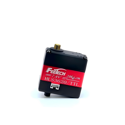 FEETECH HL-3620 Servo, FEETECH HLS3620/TTL is a 7.4V, 20kg.cm, 360° dual-shaft servo motor delivering constant force, ideal for robotics and automation applications requiring precise, continuous rotation control.