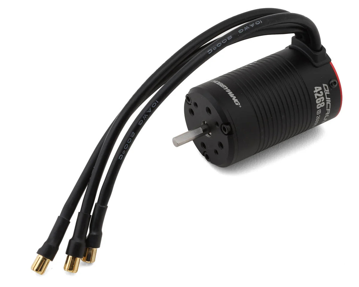 Hobbywing QUICRUN 4268 G2 2600KV sensorless brushless motor with three pre-wired bullet connectors