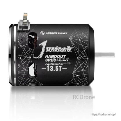 HOBBYWING XeRun Justock HandOut Spec Motor, HOBBYWING XeRun Justock HandOut Spec 13.5T brushless motor with 3200KV label on black can