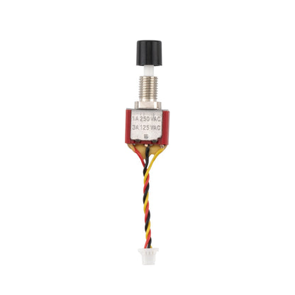 RadioMaster GX12 momentary push-toggle non-latching switch with prewired lead and white plug