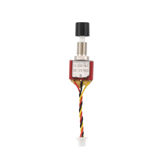 RadioMaster GX12 momentary push-toggle non-latching switch with prewired lead and white plug