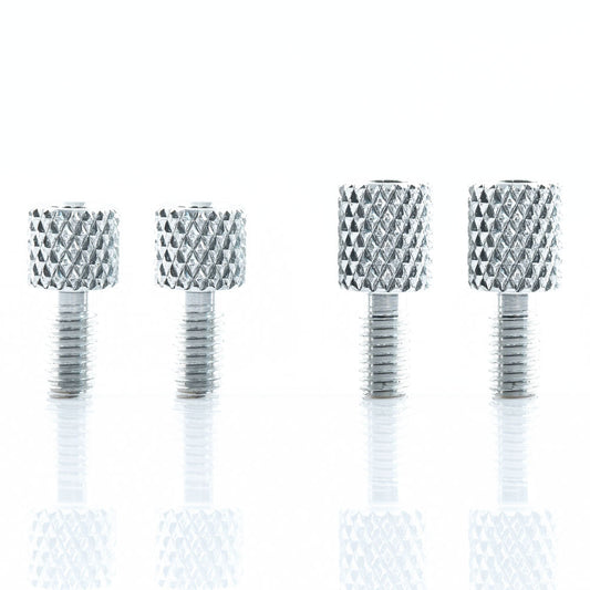 RadioMaster Pocket M3 gimbal stick set, four knurled aluminum sticks with M3 threads on white