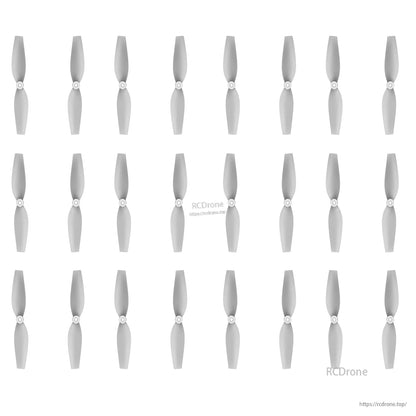 HQ 45MMX2 2-Blade Propeller, Set of gray HQ 45mm x2 two-blade drone propellers arranged in a grid with a central hub mount