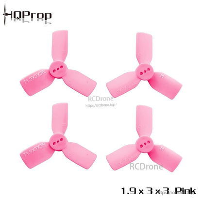 HQ Durable Prop T1.9X3X3 Black Polycarbonate 1.9in 3-Blade Propeller Set (2CW+2CCW)