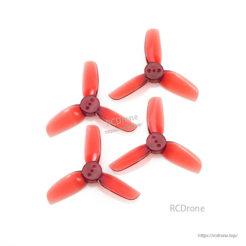 T2X2.5X3 2-inch 3-blade propellers in red, four-piece set