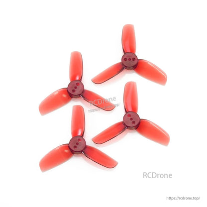 T2X2.5X3 2-inch 3-blade propellers in red, four-piece set