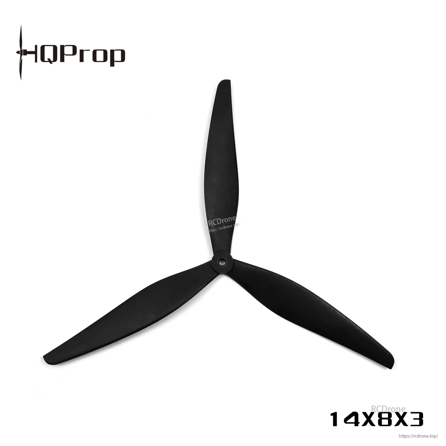HQProp 14x8x3 3-blade propeller, single black prop with 14x8x3 marking