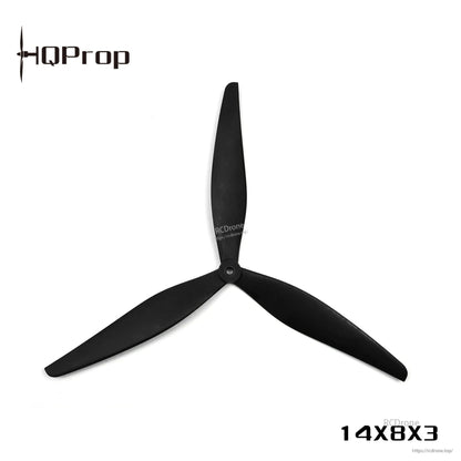 HQProp 14x8x3 3-blade propeller, single black prop with 14x8x3 marking