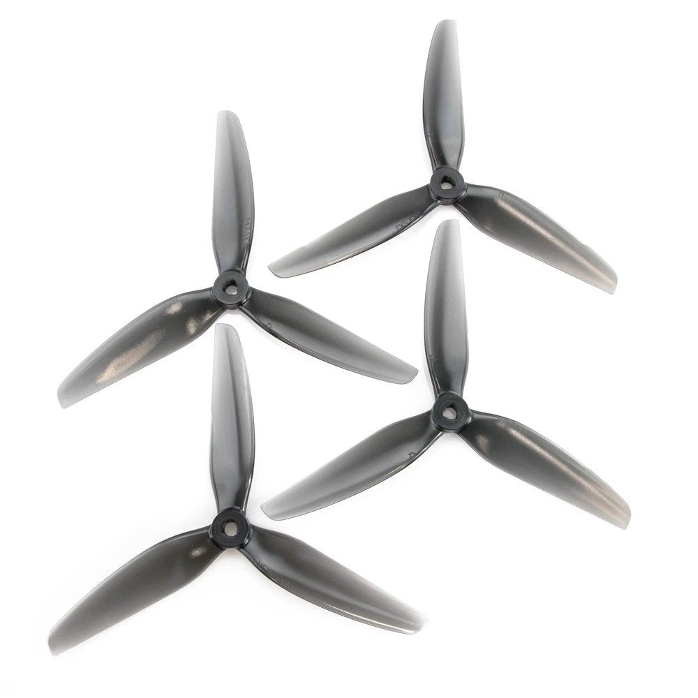 HQProp 6X3.5X3 Light Grey Poly Carbonate POPO Propeller Set (2CW+2CCW), 6 inch, 5mm Shaft