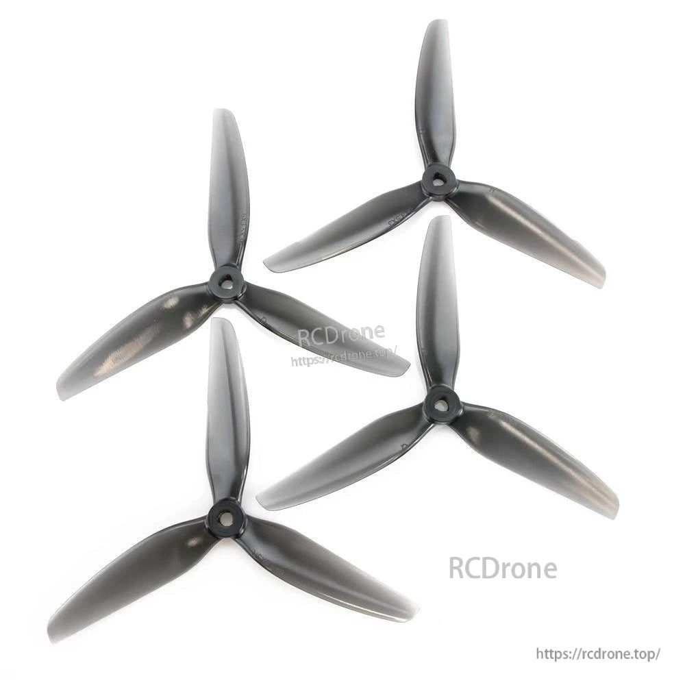 Four grey 6X3.5X3 propellers (2 CW, 2 CCW) for 6-inch drones with 5mm shafts.