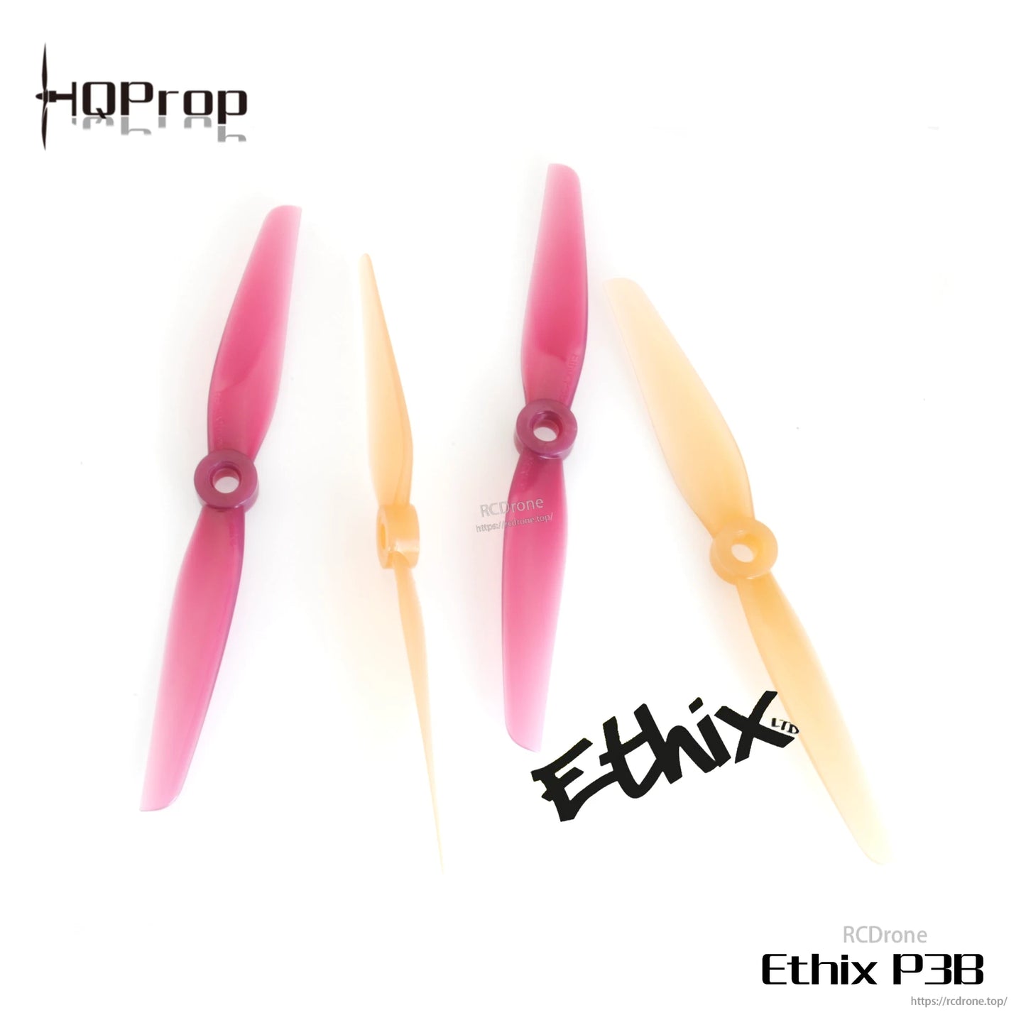 Ethix P3B propellers showing front and side profile, including blade thickness and hub detail