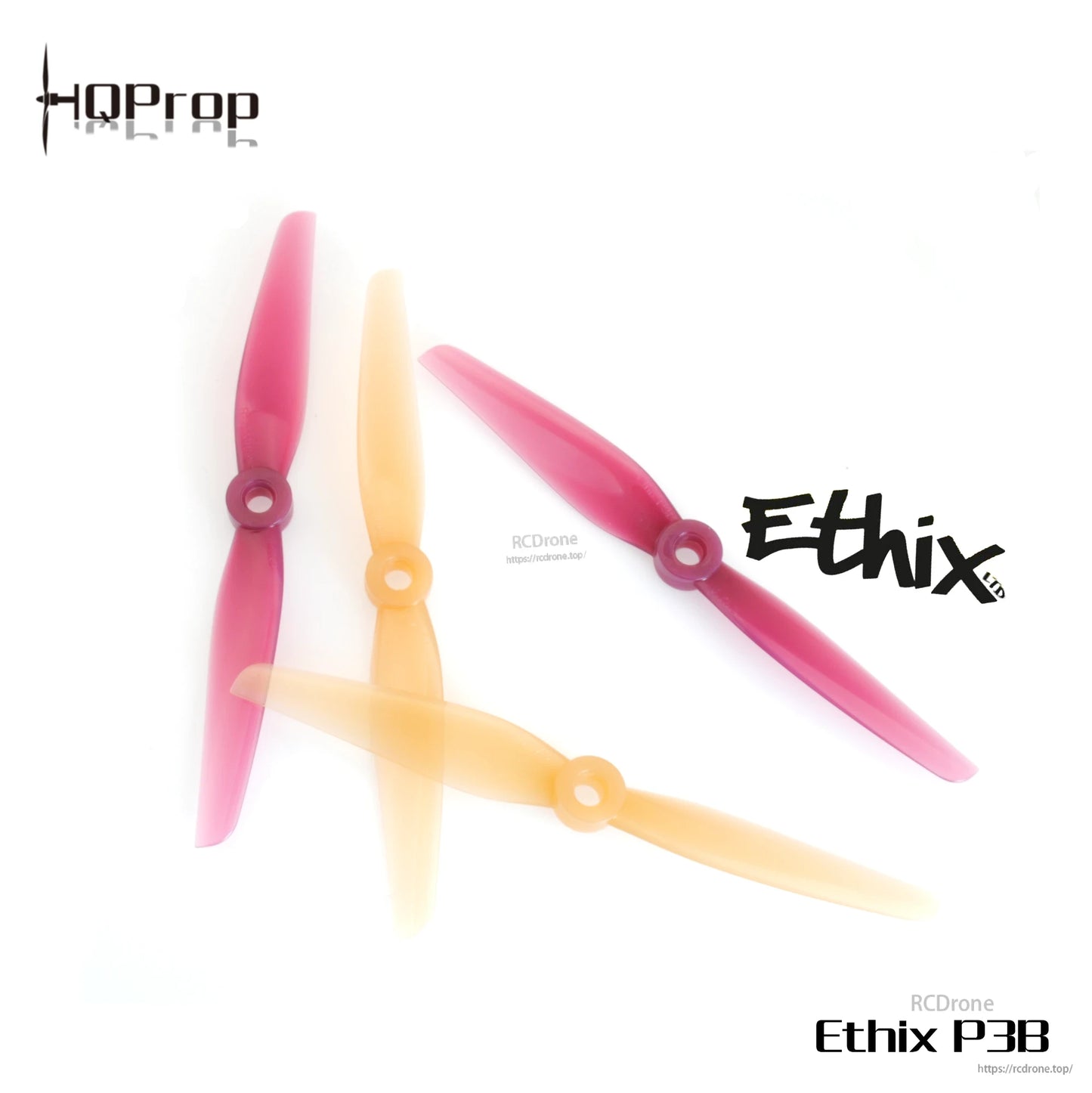 Top view of Ethix P3B Peanut Butter & Jelly propellers showing hub and blade shape