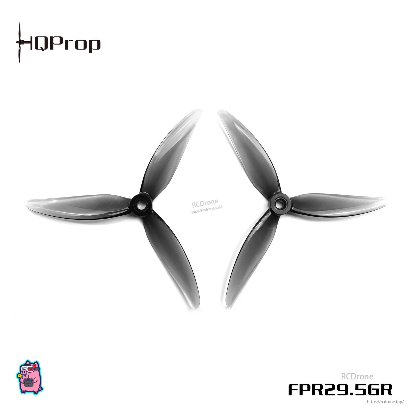 HQProp FlowerPig R29.5 Polikarbonat 5.1in 3-Bıçaklı Pervane Seti (2CW+2CCW)