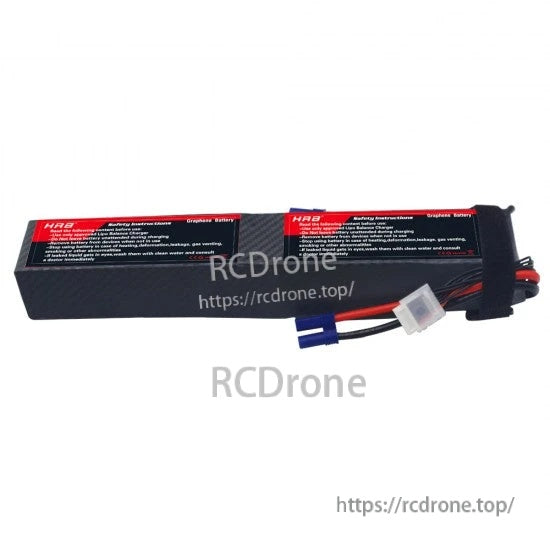 HRB Graphene 10S 3000mAh 37V 100C LiPo battery pack with EC5 connector and JST‑XH balance lead