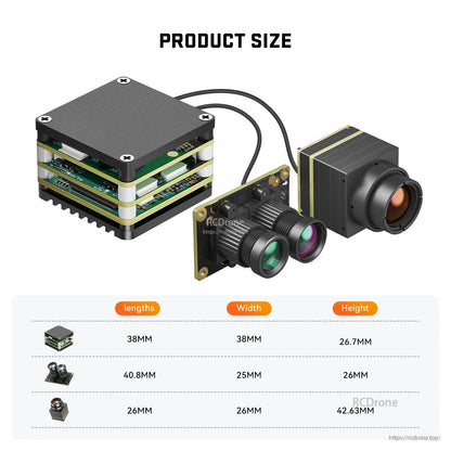HS Airforce AI VisionCube Kit FPV AI Camera, HS Airforce AI VisionCube Kit: FPV camera with 1.2km recognition, PiP, CRSF, supports Betaflight/APM/PX4; compact sizes for versatile drone use.