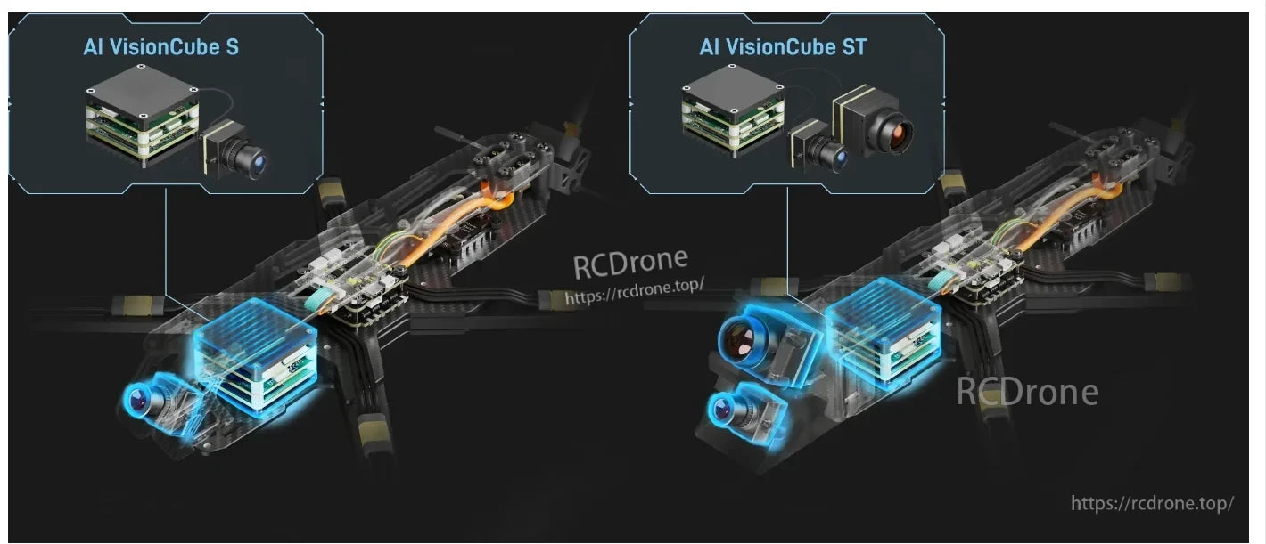 HS Airforce AI VisionCube Kit FPV AI Camera, Tracking moving subjects with trajectory prediction and feature memory.