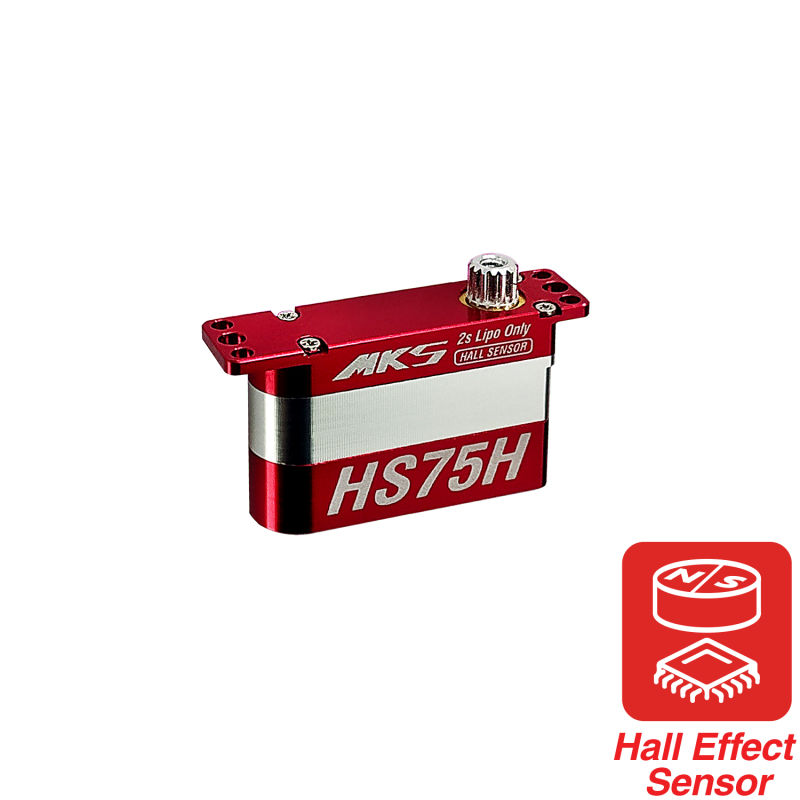 MKS HS75H Servo Motor Digital de Alto Voltaje, 4.0 kg-cm (55.5 oz-in) de torque, 0.087 s, 7.9 g