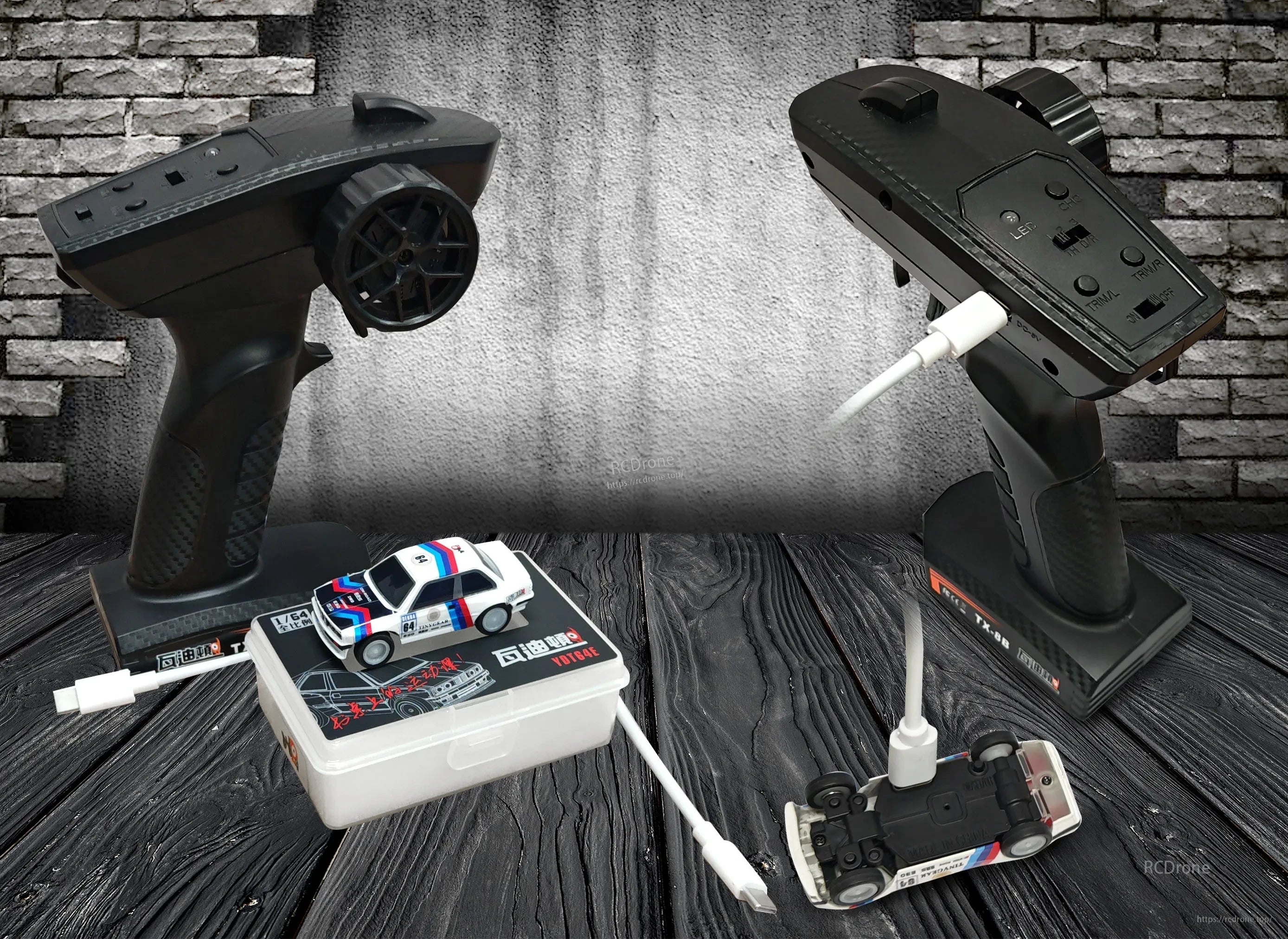 HSP TinyGear TX-8B 1/64 RC Car with Remote Control