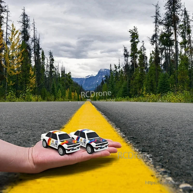 HSP TinyGear TX-8B 1/64 Rc Car, Tiny RC car with 2.4GHz radio and LED lights, suitable for mini drift racing.