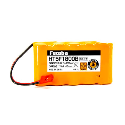 Futaba HT5F1800B 6.0V 1800mAh NiMH 5-cell transmitter battery pack with red plug connector