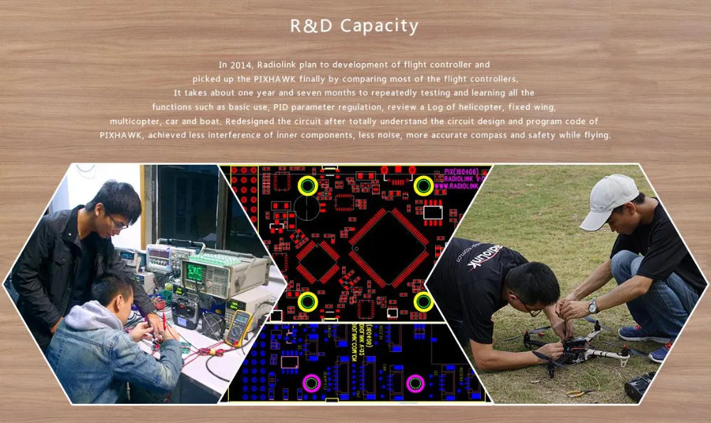 Radiolink Pixhawk PIX APM 32 Bit Flight Controller - FC with GPS Module M8N SE100 for RC Drone Quadcopter/6-8 Axis Multirotor 16 PIXHAWK achieved less Interference of Inner components less moise Ione O