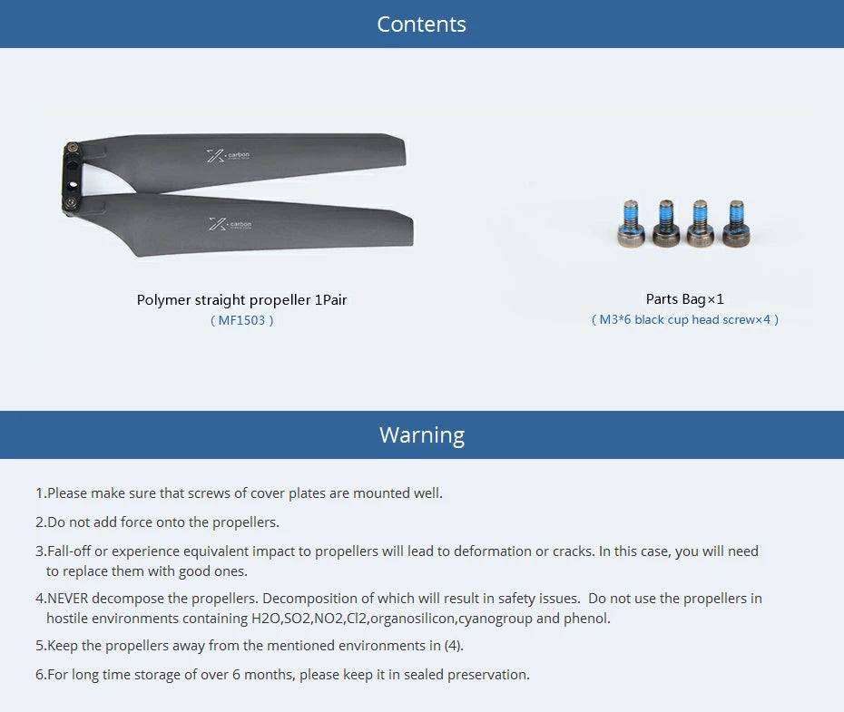 MF1503 is a polymer straight propeller . the propellers are