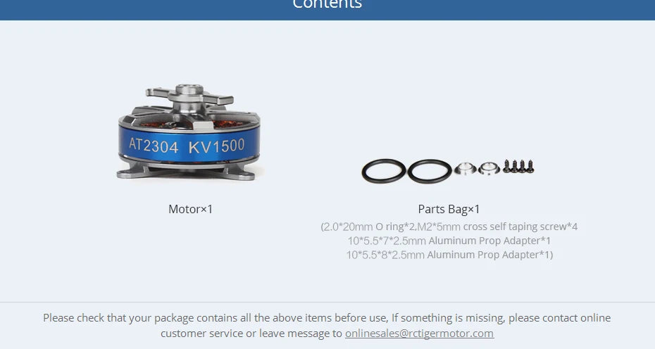 T-MOTOR AT2304 Short Shaft Motor - KV1500/1800/2300 BRUSHLESS MOTOR Thrust 544g for F3P racing fixed wing rc drone 21 T-MOTOR, if something is missing; please contact online customer service or leave message to onlinesales@