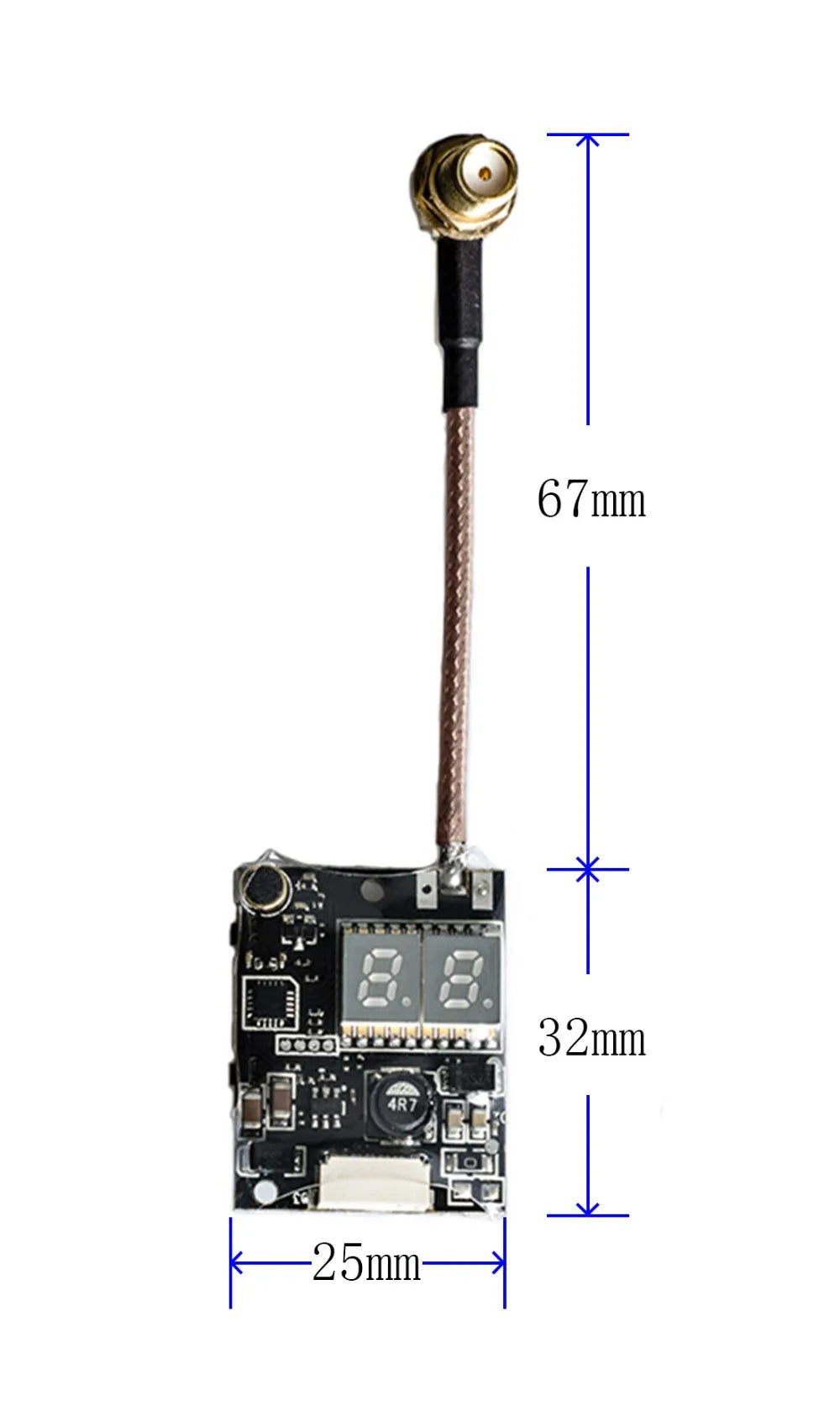 AKK CA20 Camera, 5.8GHz 40CH 600MW 5V OUT for Cam Mini AV FPV