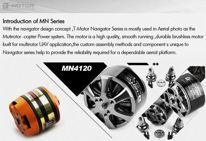T-Motor, motor is high quality, smooth running ,durable brushless motor built for multirotor