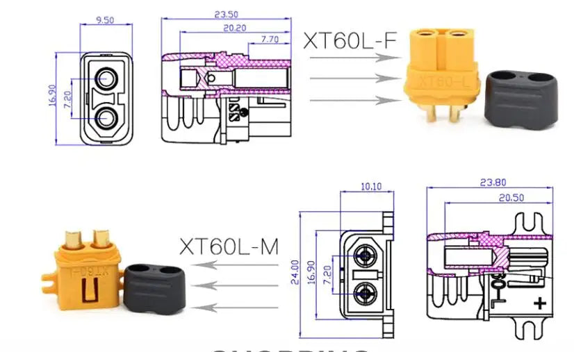 FPV Drone Connector Plug - 5 / 10 Pairs High Quality XT30 XT30U MR30 XT60 XT60H MR60 XT60PW XT90 XT90S Connector Plug for Battery Quadcopter Multicopter 33 FPV Drone Connector, this XT90-S connector from Amass will solve the problem for you