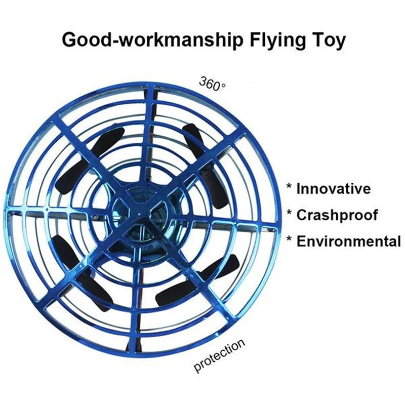 UFO Drone - Mini Helicopter Infraed Hand Sensing Aircraft Electronic Model Quadcopter flayaball Small drohne Toys For Children 19 UFO Drone, good-workmanship flying innovative crashproof environmental toy 360"