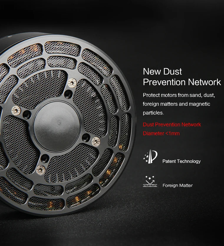 T-Motor, New Dust Prevention Network Protect motors from sand, dust; foreign matters and magnetic particles