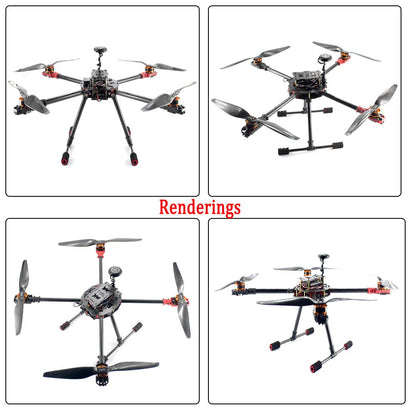 Full Kit FPV DIY 2.4GHz 4-Aixs RC Drone  - APM2.8 Flight Controller M7N GPS 630MM Carbon Fiber Frame Props with AT9S TX Quadcopter