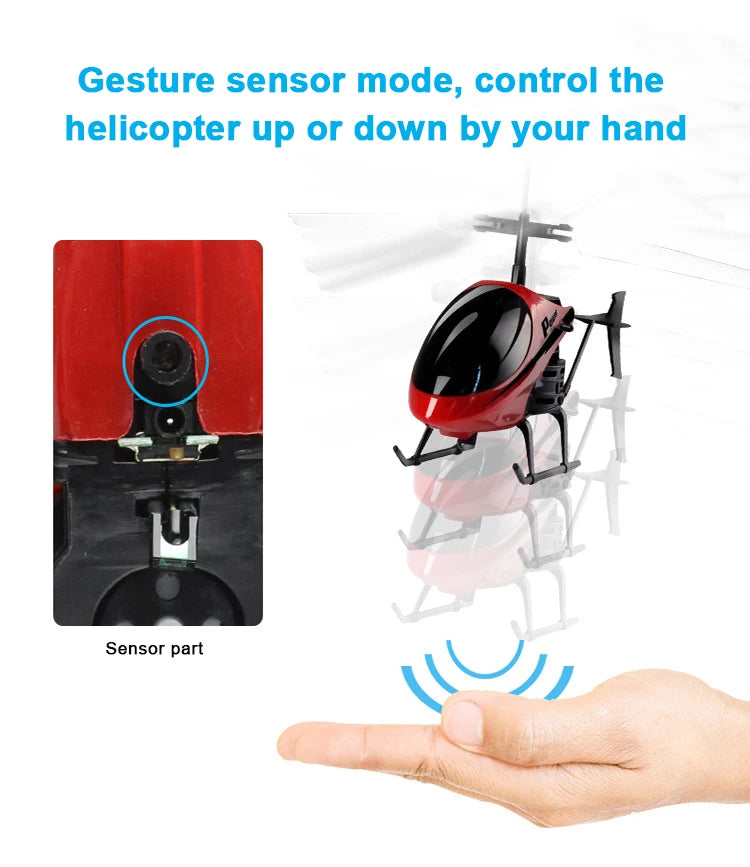 Mini Quadcopter drone, Gesture sensor mode, control the helicopter up or down by your hand .